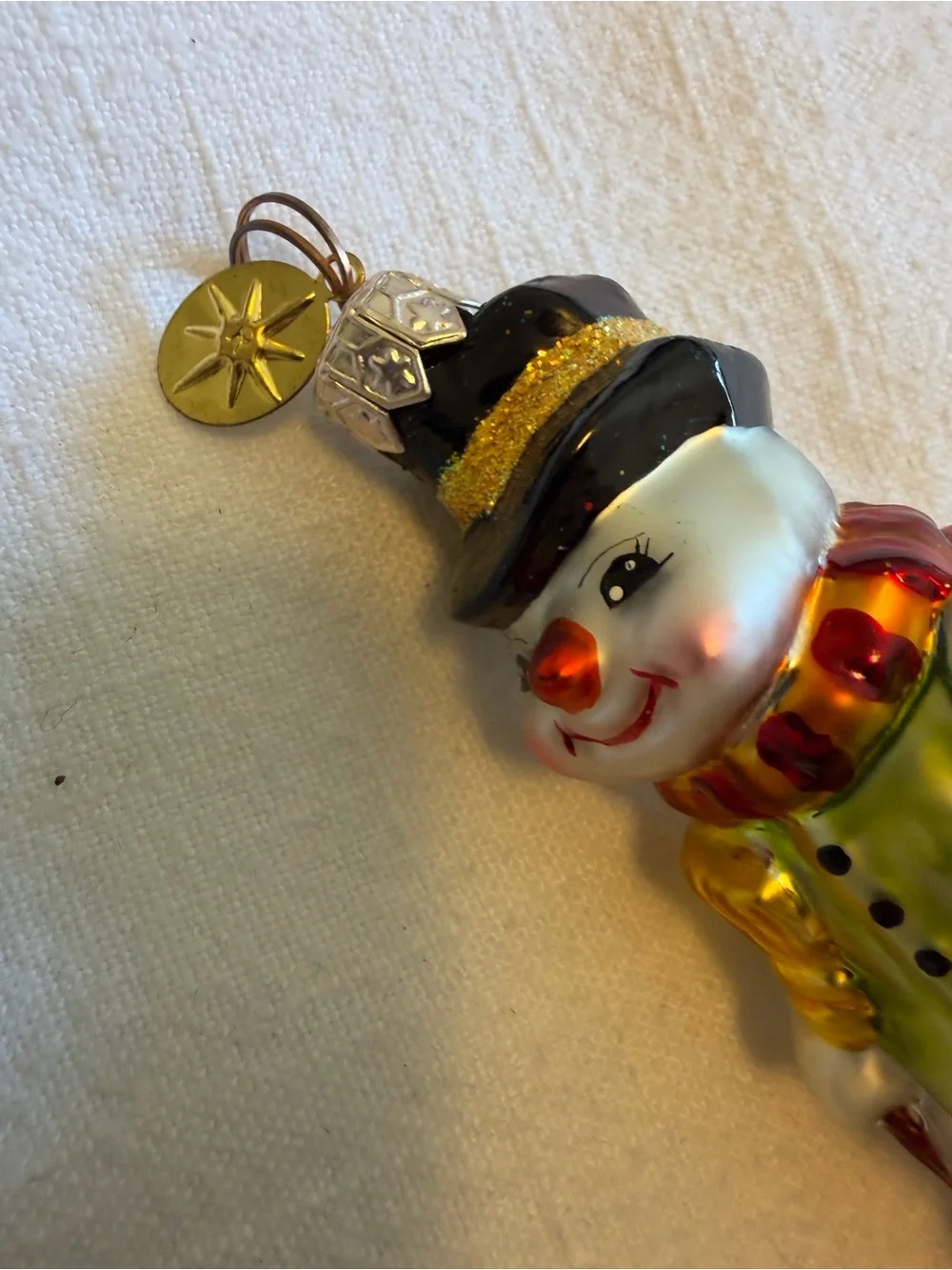 Vintage Christopher Radko Snow Bell Snowman Christmas Ornament